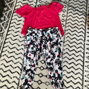 Tropical floral pants Lane Bryant